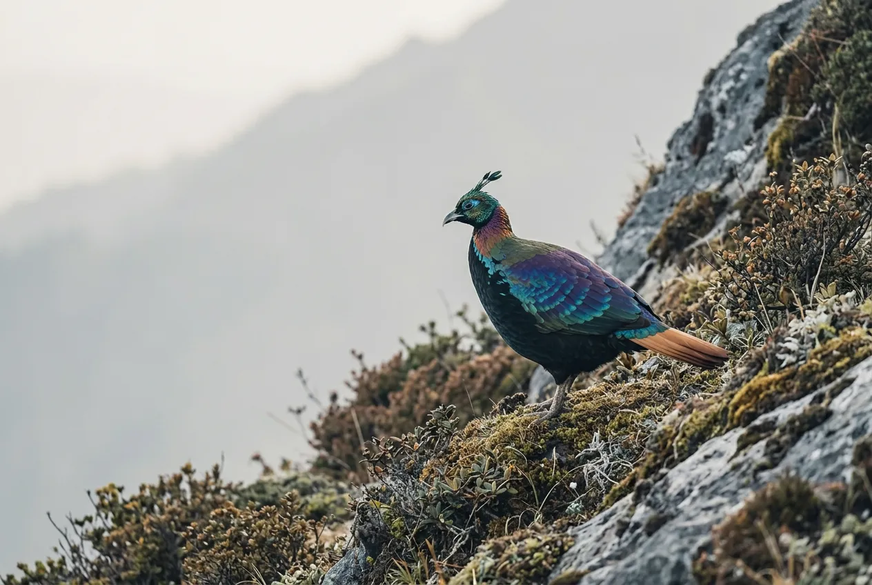 A Himalayan monal (danphe), Nepal's national bird.
